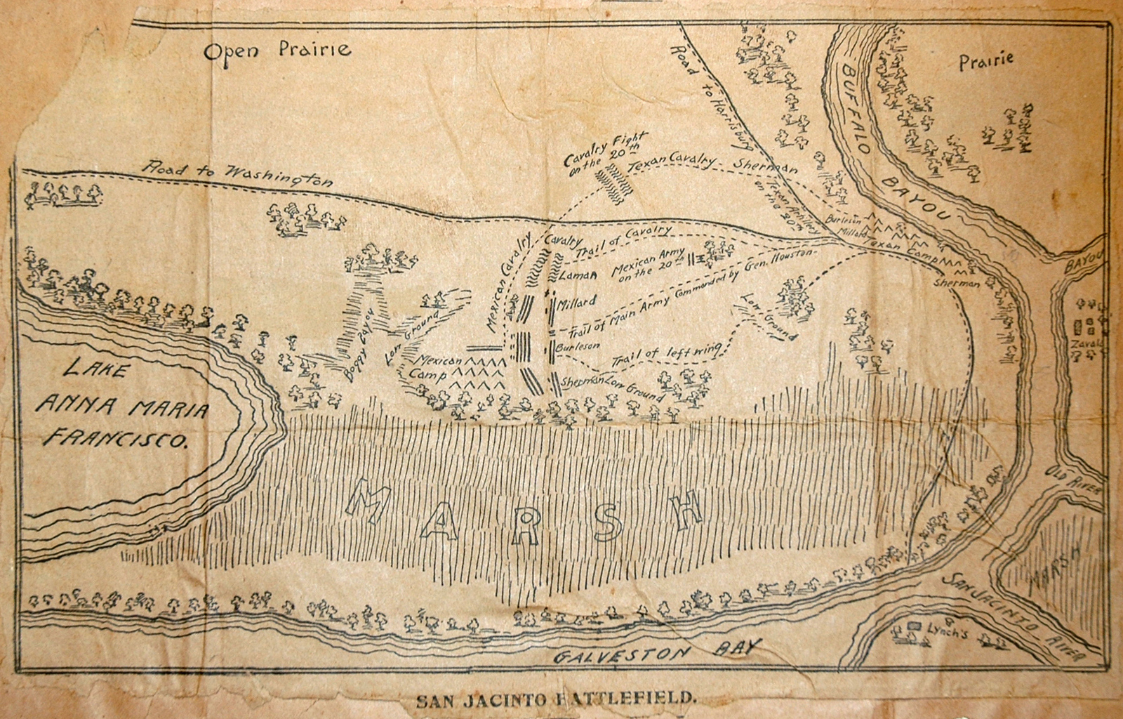 Maps Of Texas And San Jacinto In 1836