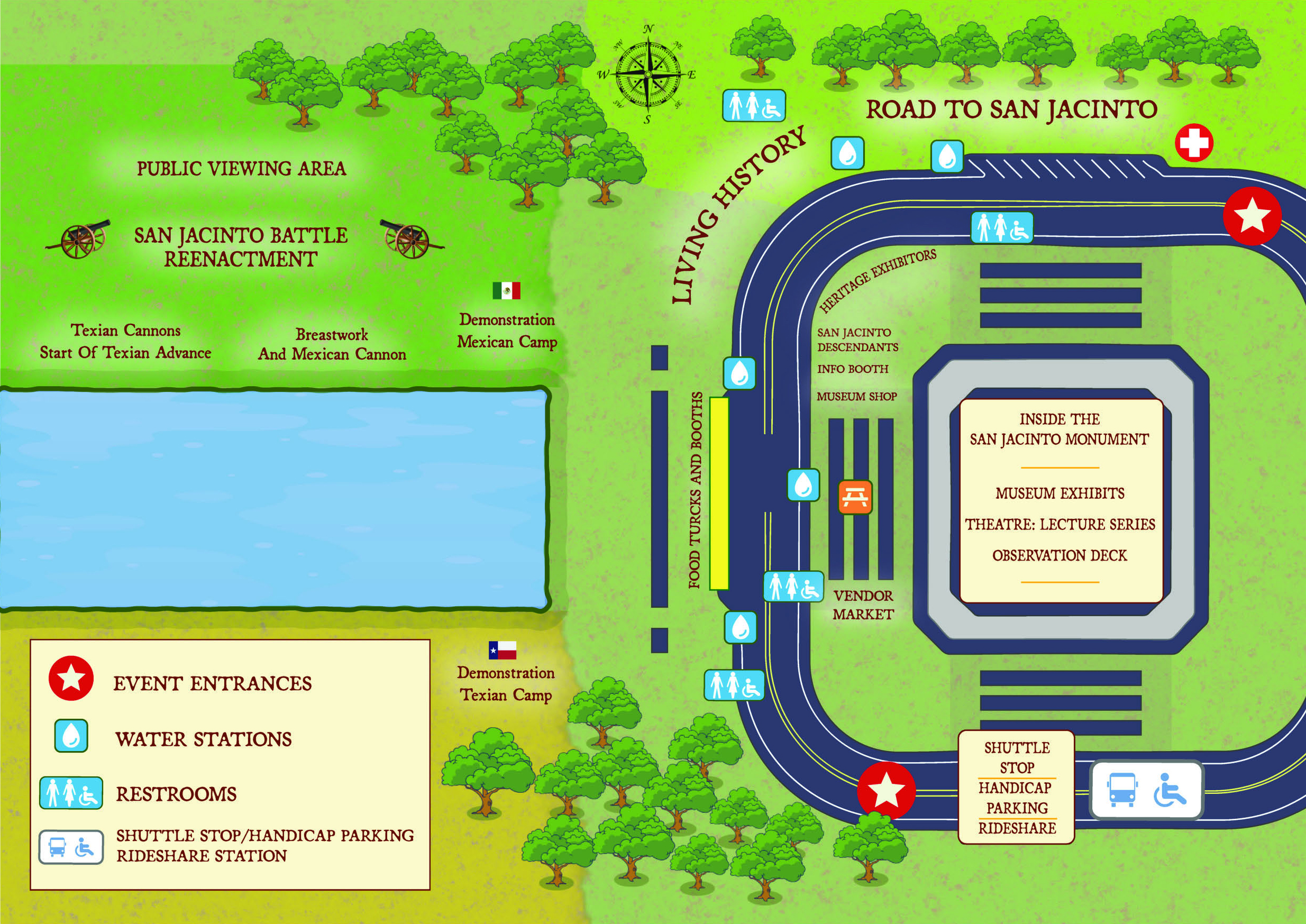 San Jacinto Celebration event map