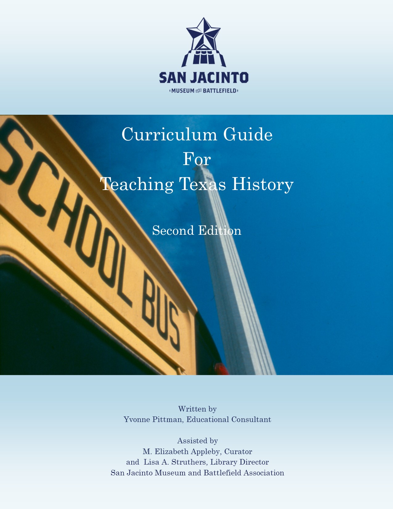 The cover of the Curriculm guide for Texas History from San Jacinto