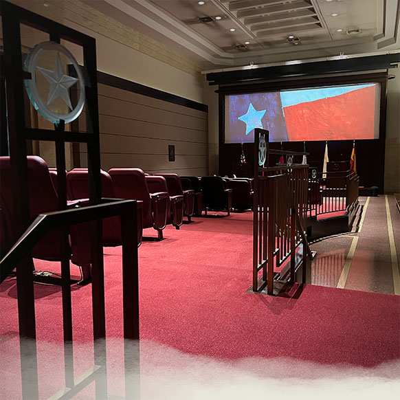 View of the interior of the Jesse H. Jones Theatre, home of the "Texas Forever!!" experience