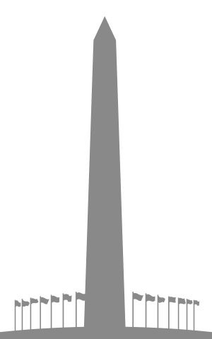 A size comparison image of the Washington Monument